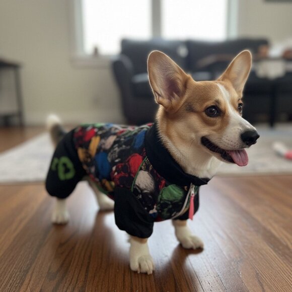 Dog Raincoat Black for Welsh Corgi NWT - Picture 1 of 9